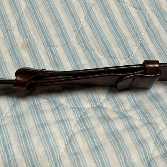 Brown Leather Belt with Silver Buckle - Picture 7 of 7